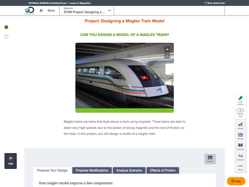 science techbook stem project example screenshot