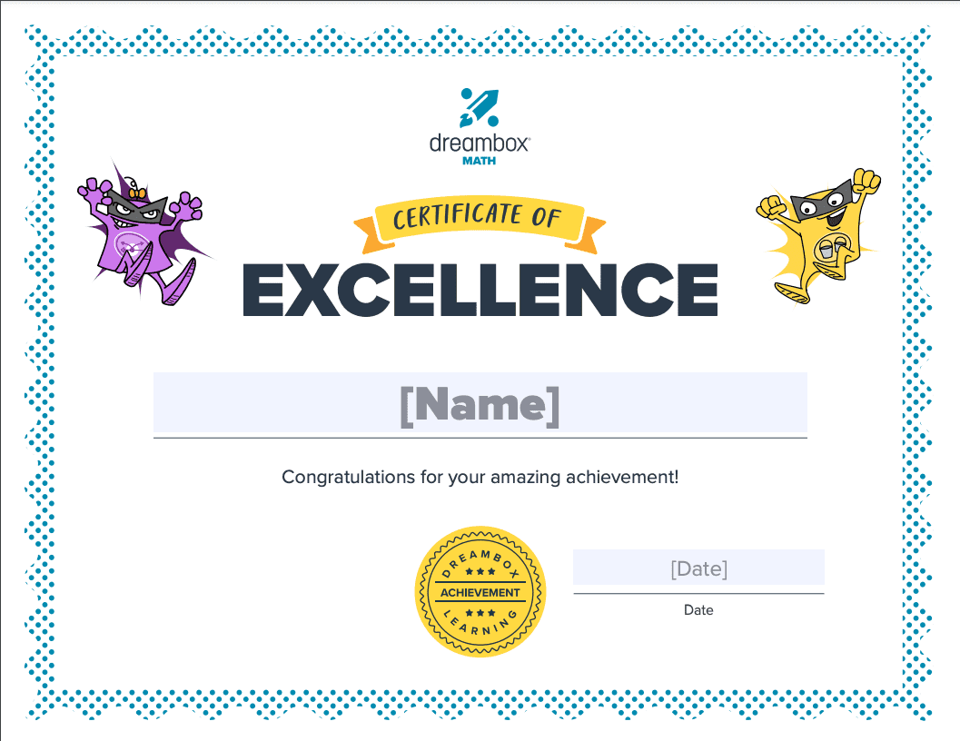 Achievement Certificate Math 20250101 Super Gub General