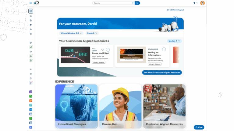 Curriculum-Aligned Resources in Experience