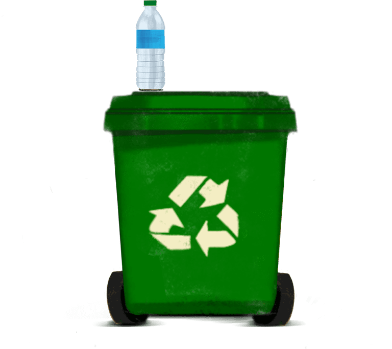 DE Recycling Bin Character Style png