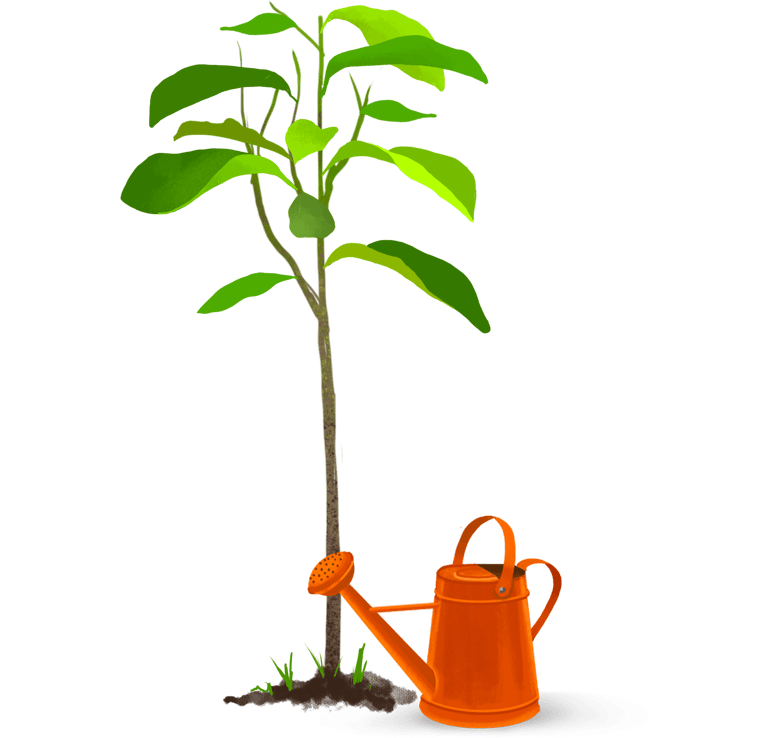 DE Tree Watering Can Character Style png